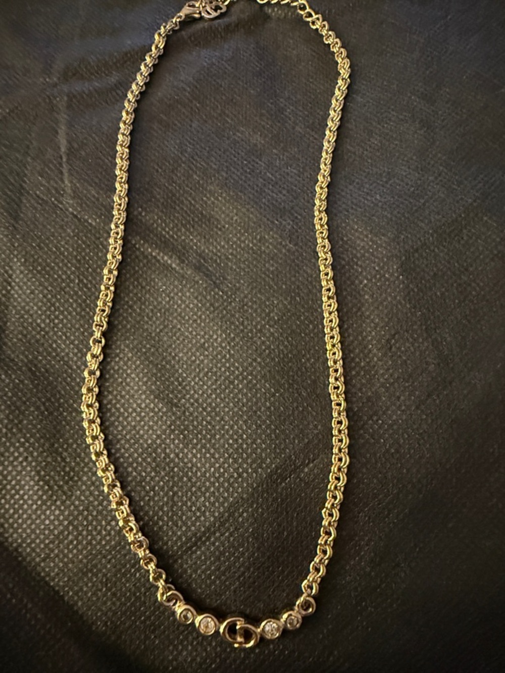 Christian Dior Necklace with Crystal Accents
